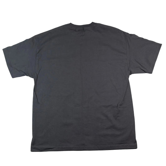 Plain black t-shirt on a white background