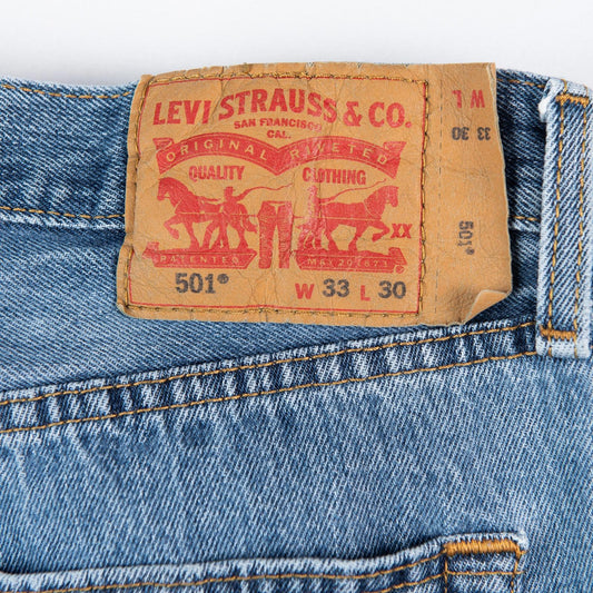 Levi’s 501 Original Fit Button Fly Blue Jeans Men’s 33x30