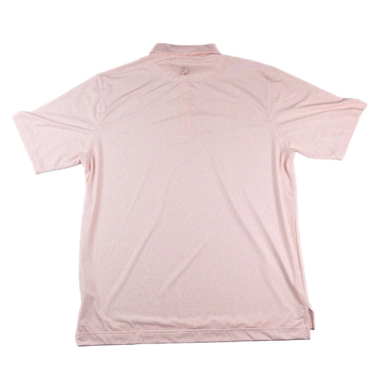 Pink polo shirt on a white background
