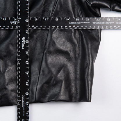 Abercrombie & Fitch Vegan Leather Cropped Jacket Black Women’s XL