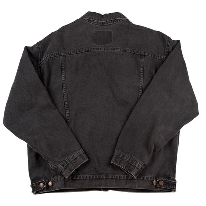 Vintage 1995 Levi’s 527 Trucker Jacket Black Denim Wash 70507-4159 Men's XL