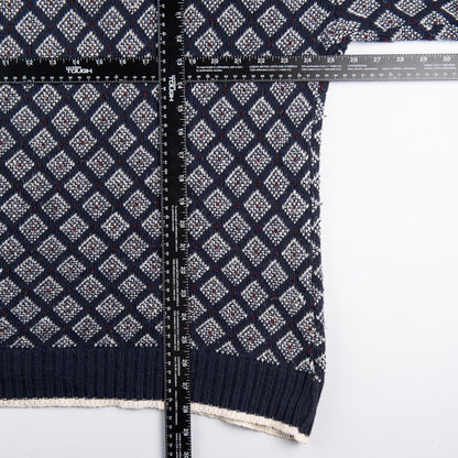 Vintage 1990s Knightsbridge Geometric Knit Sweater Mens XL