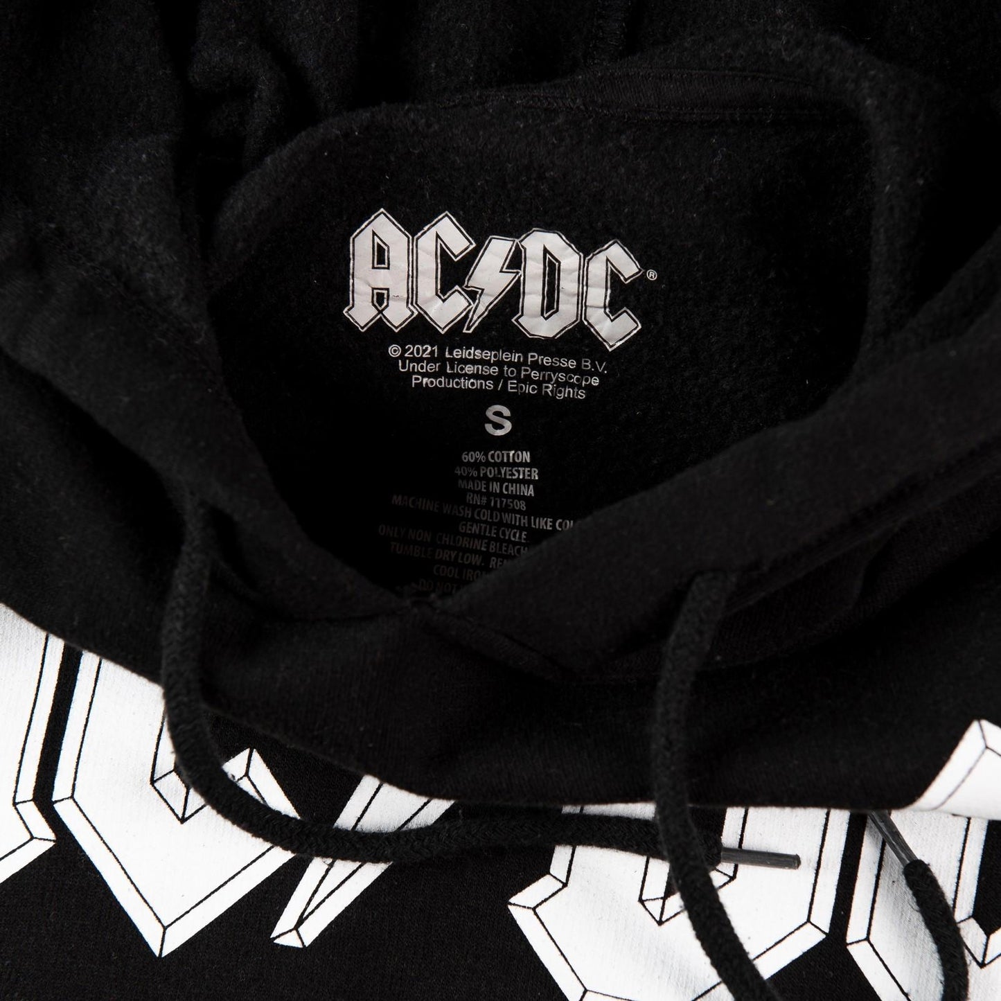 AC/DC Men’s Black Pullover Hoodie Men's Small