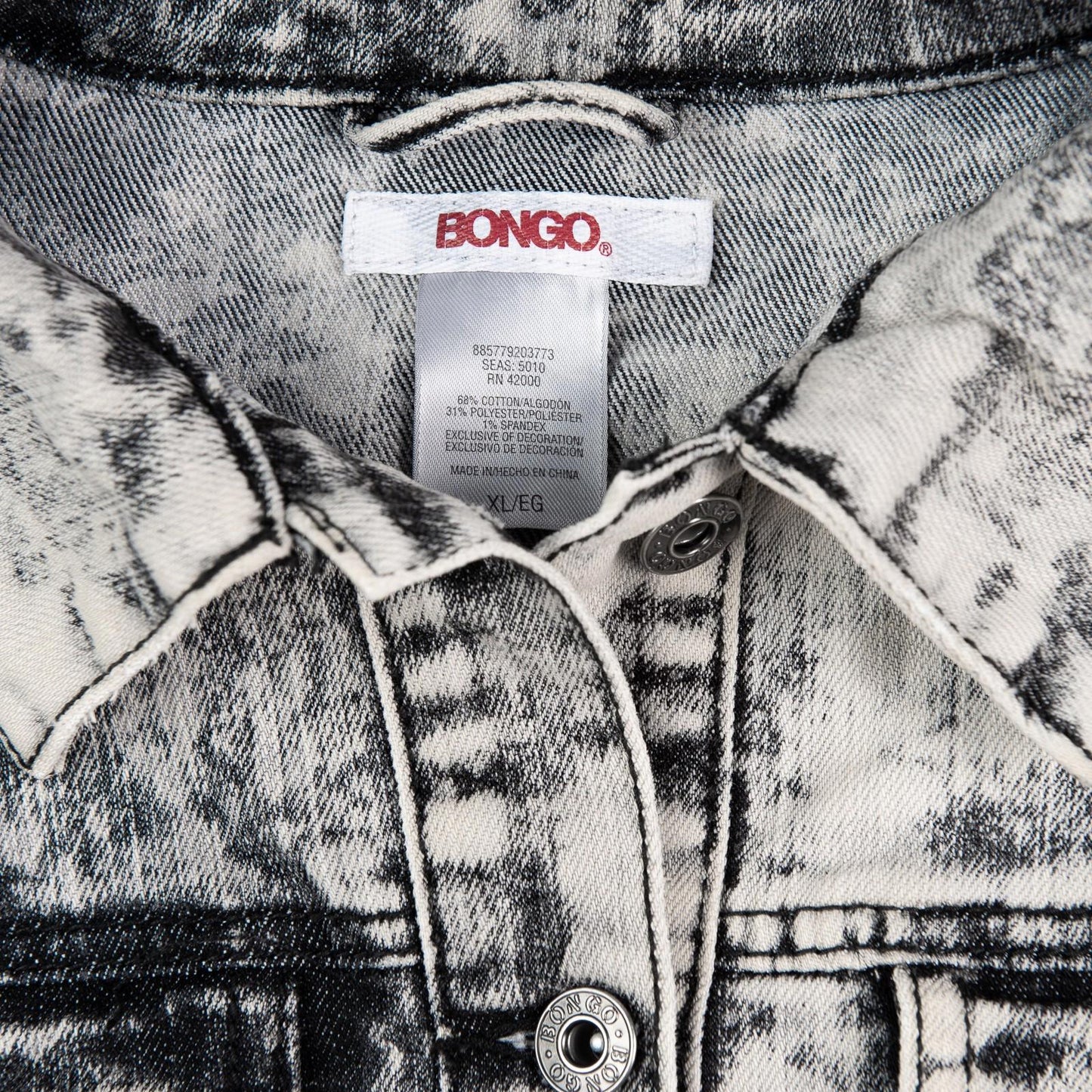 Bongo Acid Wash Denim Jean Jacket Women’s XL