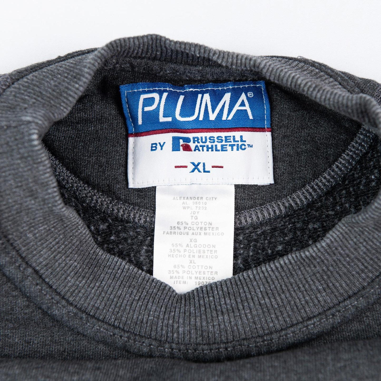 Vintage 1990's Russell Athletic Pluma Blank Gray Crewneck Sweatshirt Men’s XL