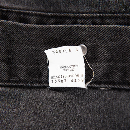 Vintage 1995 Levi’s 527 Trucker Jacket Black Denim Wash 70507-4159 Men's XL