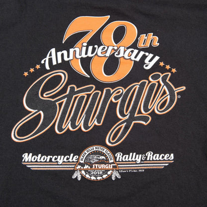 Sturgis Motorcycle Rally 2018 78th Anniversary T Shirt Men's XL