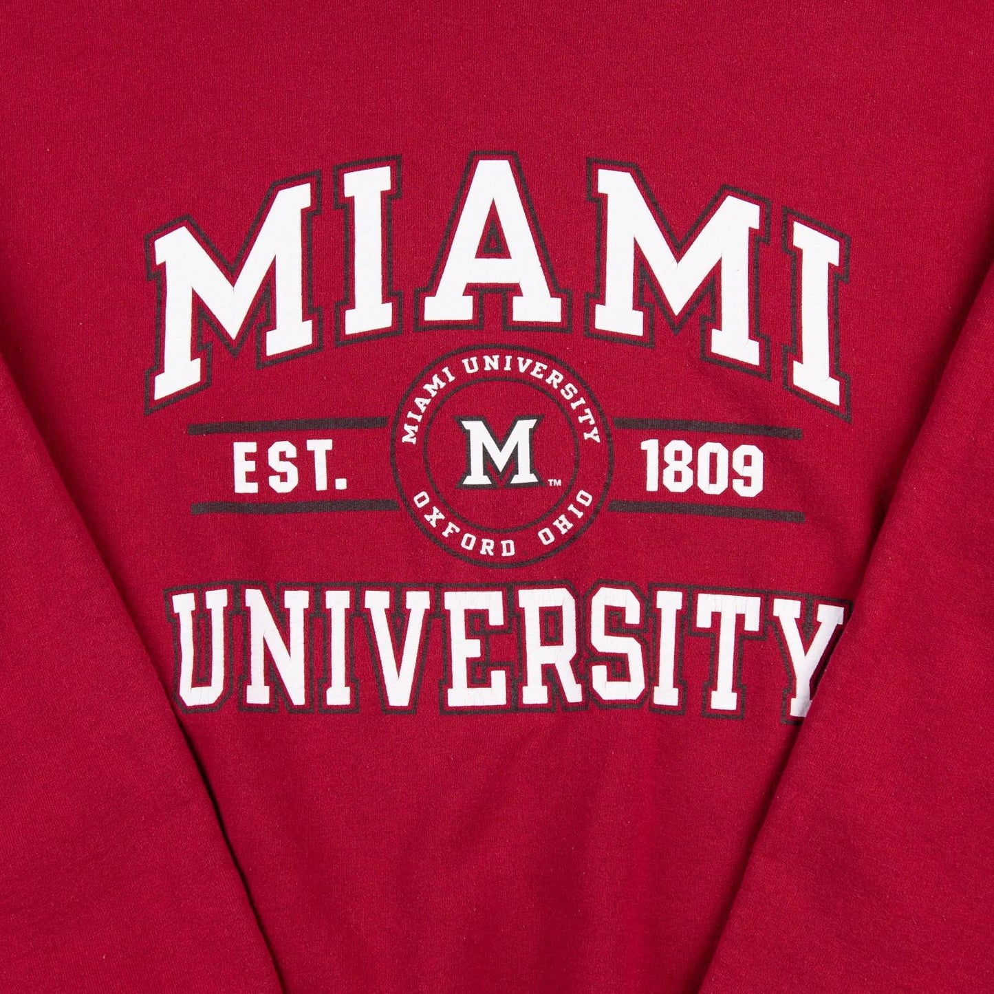 Vintage 1990s Miami University RedHawks Crewneck Sweatshirt Red Men’s L