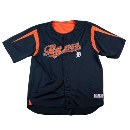 Baseball jersey with 'Tigers' logo on a white background