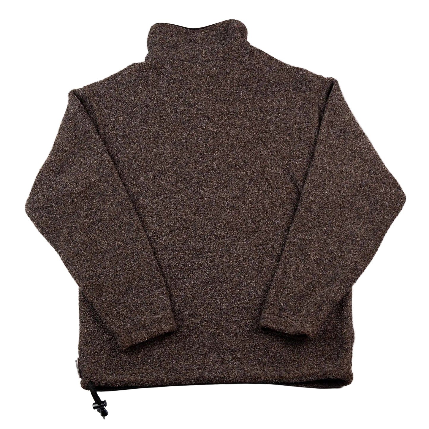 Brown fleece pullover on a white background