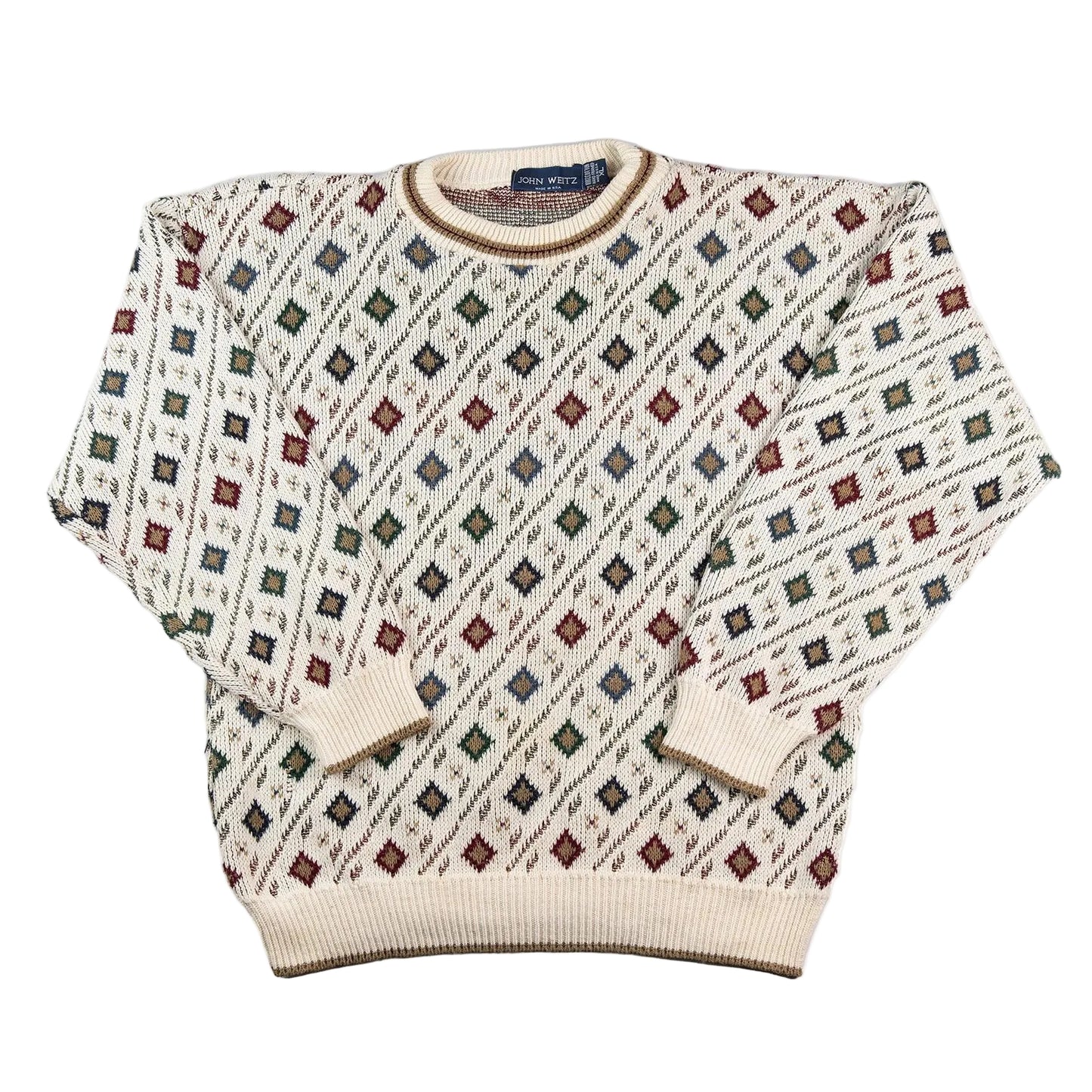 Patterned sweater on a white background