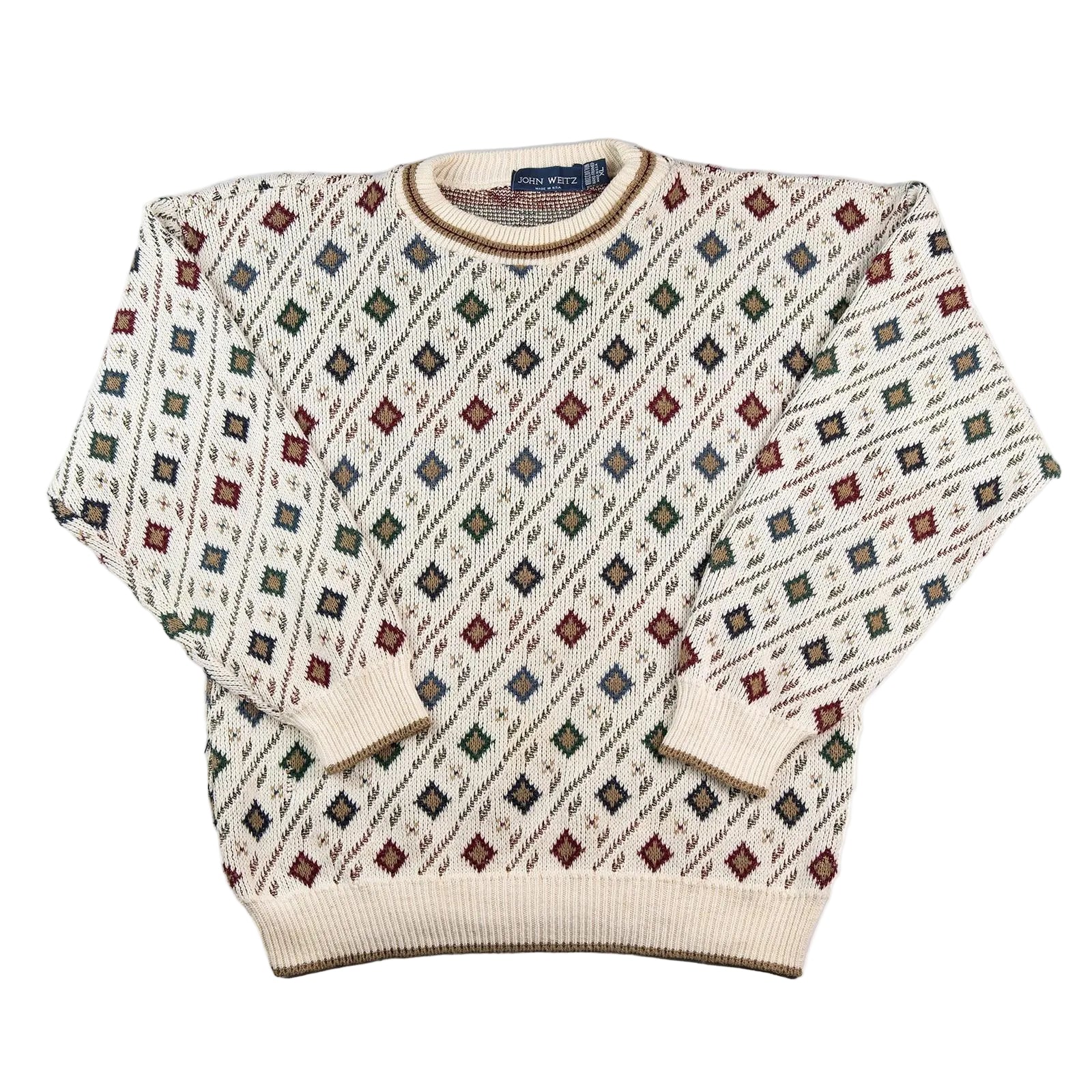 Patterned sweater on a white background