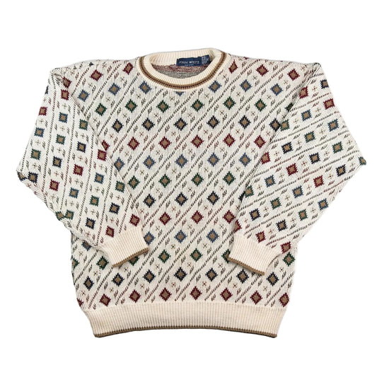 Patterned sweater on a white background