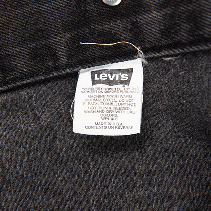 Vintage 1995 Levi’s 527 Trucker Jacket Black Denim Wash 70507-4159 Men's XL