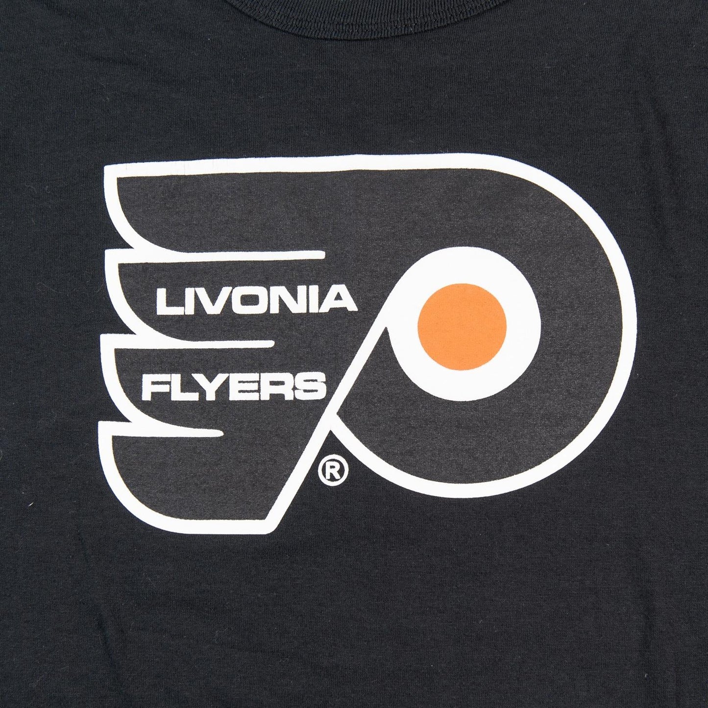 Vintage 1990s  Russell Athletic Livonia Flyers Hockey T-Shirt Men's Large