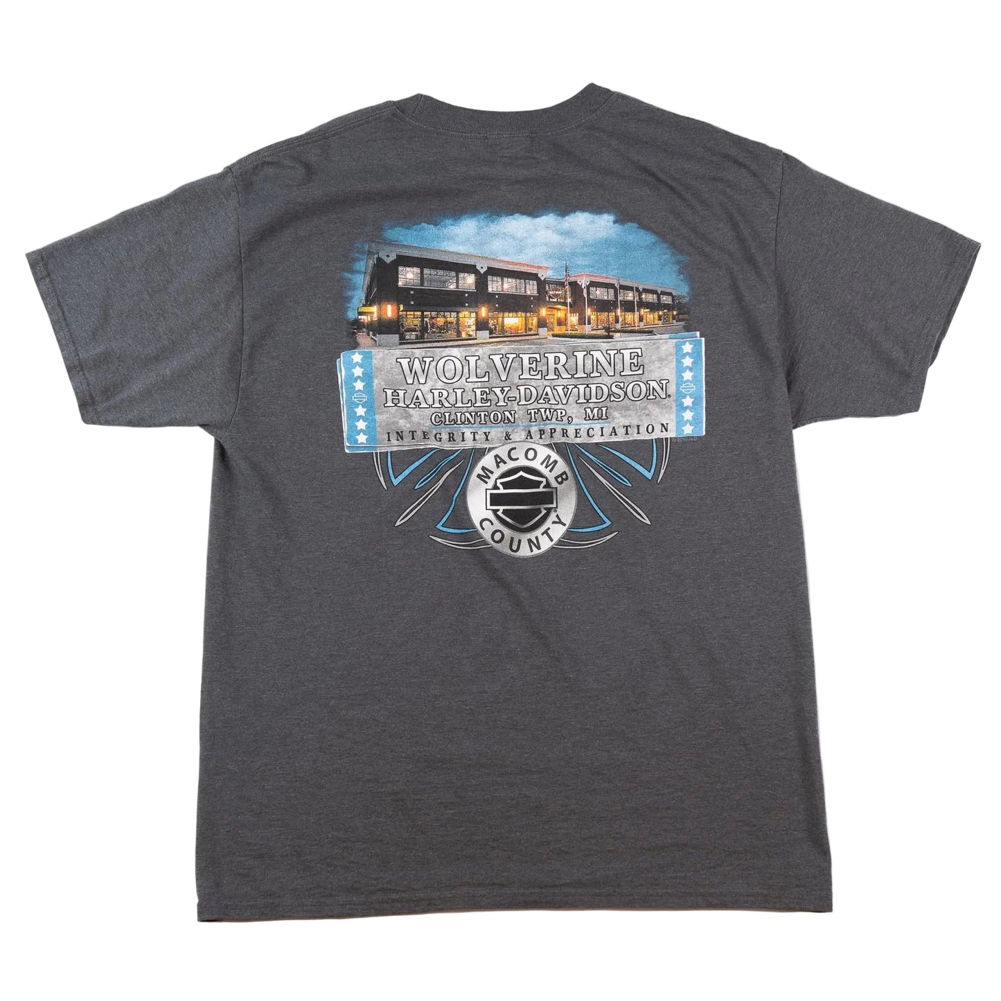 Harley Davidson 2011 Wolverine Clinton Twp Michigan T-Shirt Mens Large