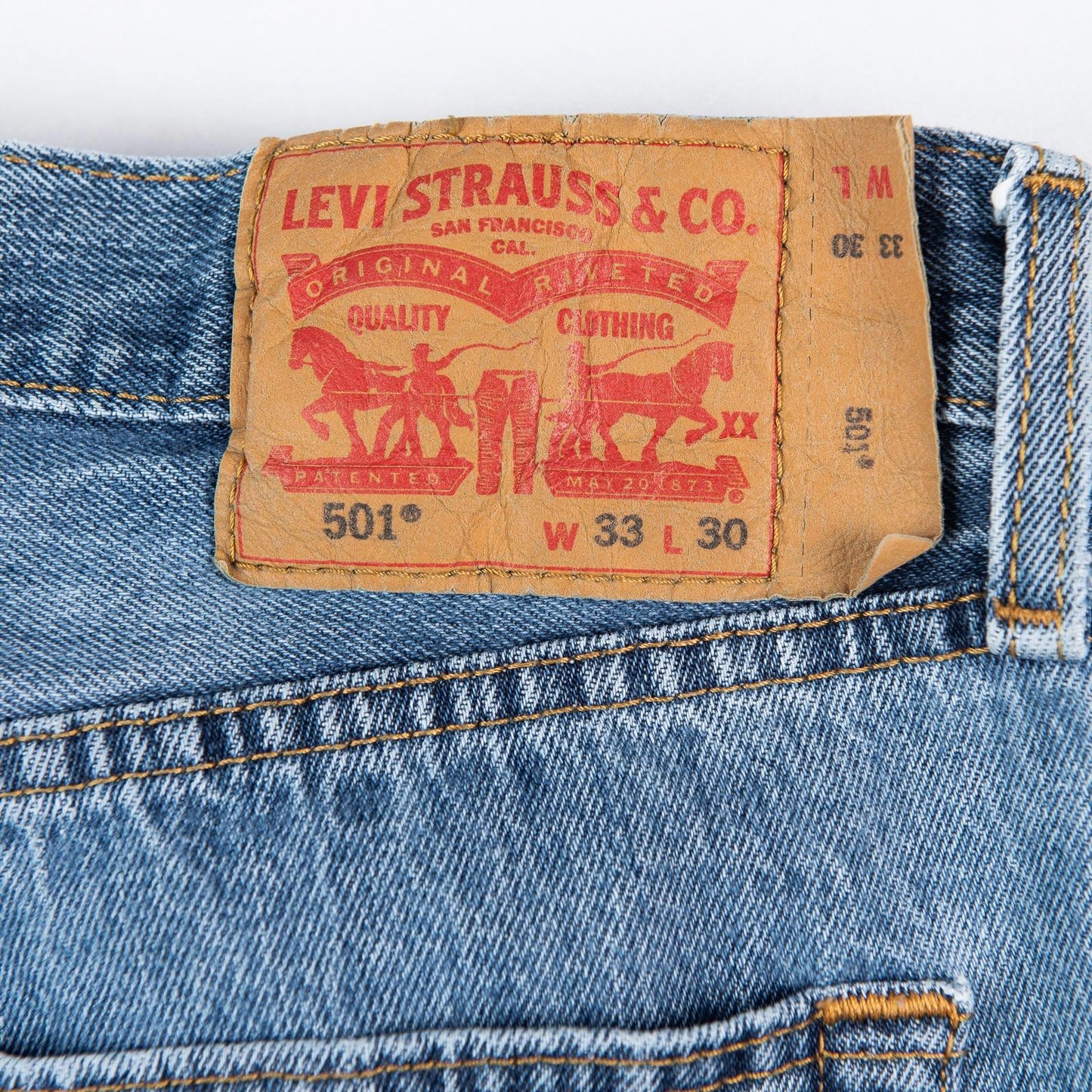 Levi’s 501 Original Fit Button Fly Blue Jeans Men’s 33x30