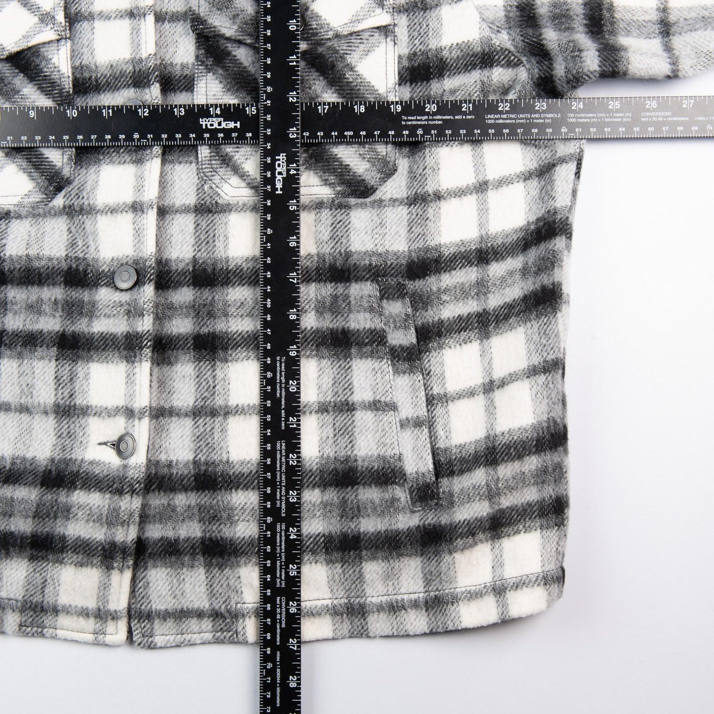 ZARA Plaid Fleece Shacket Women's Medium