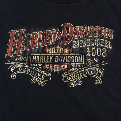 Harley Davidson Motorcycles 2008 Biker Graphic T-Shirt Men's Large