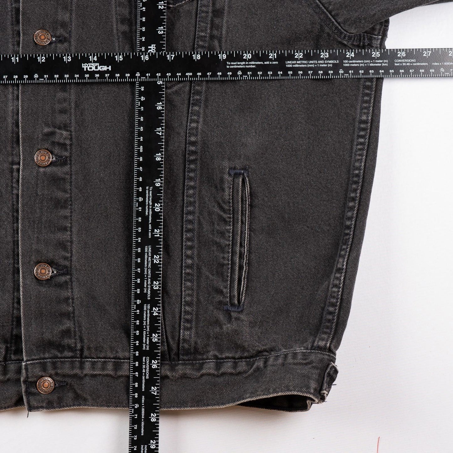 Vintage 1995 Levi’s 527 Trucker Jacket Black Denim Wash 70507-4159 Men's XL