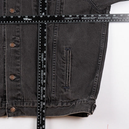 Vintage 1995 Levi’s 527 Trucker Jacket Black Denim Wash 70507-4159 Men's XL