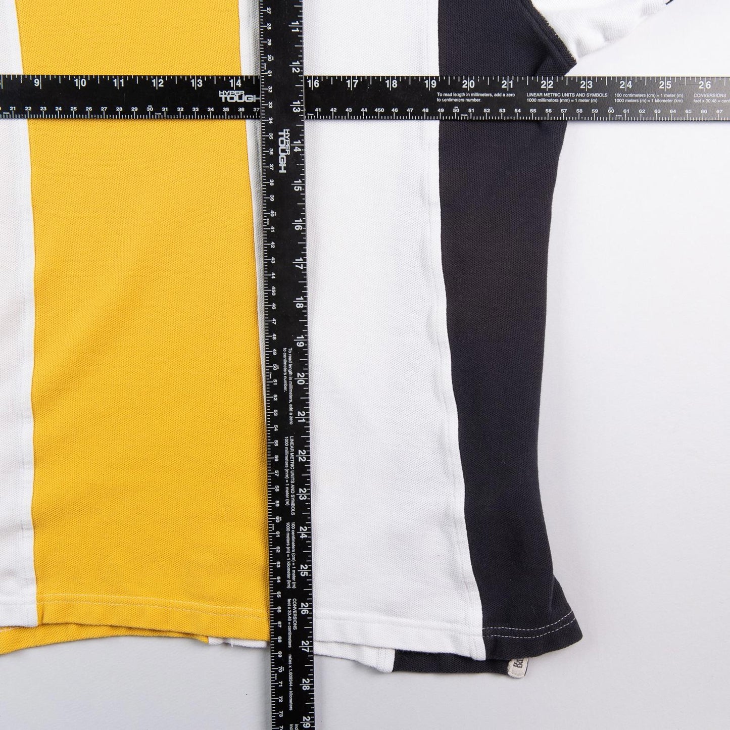 Vintage Y2K RedHead Yellow Striped Colorblock Short Sleeve Polo Shirt Men's Large
