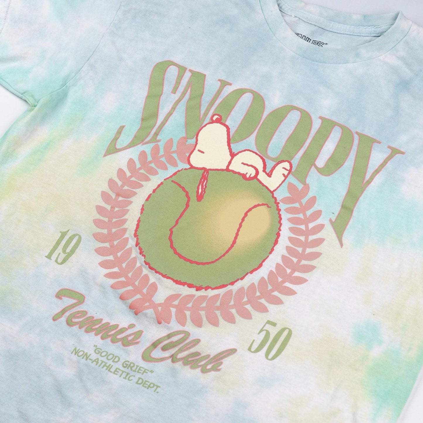 Peanuts Snoopy Tennis Club “Good Grief” Tie-Dye T-Shirt Men’s Large