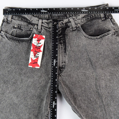 Vintage 1990s Perry Ellis America Baggy Jeans 38x34 USA Black Wash NWT