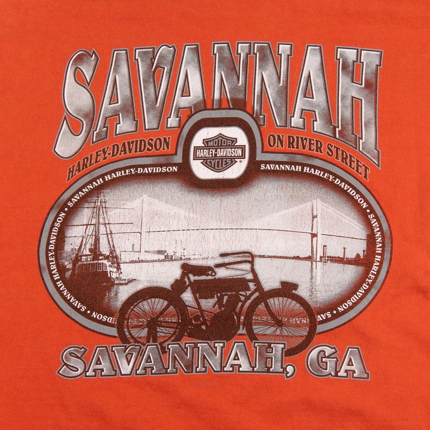 Vintage 2005 Harley Davidson Savannah GA T-Shirt Men's XL