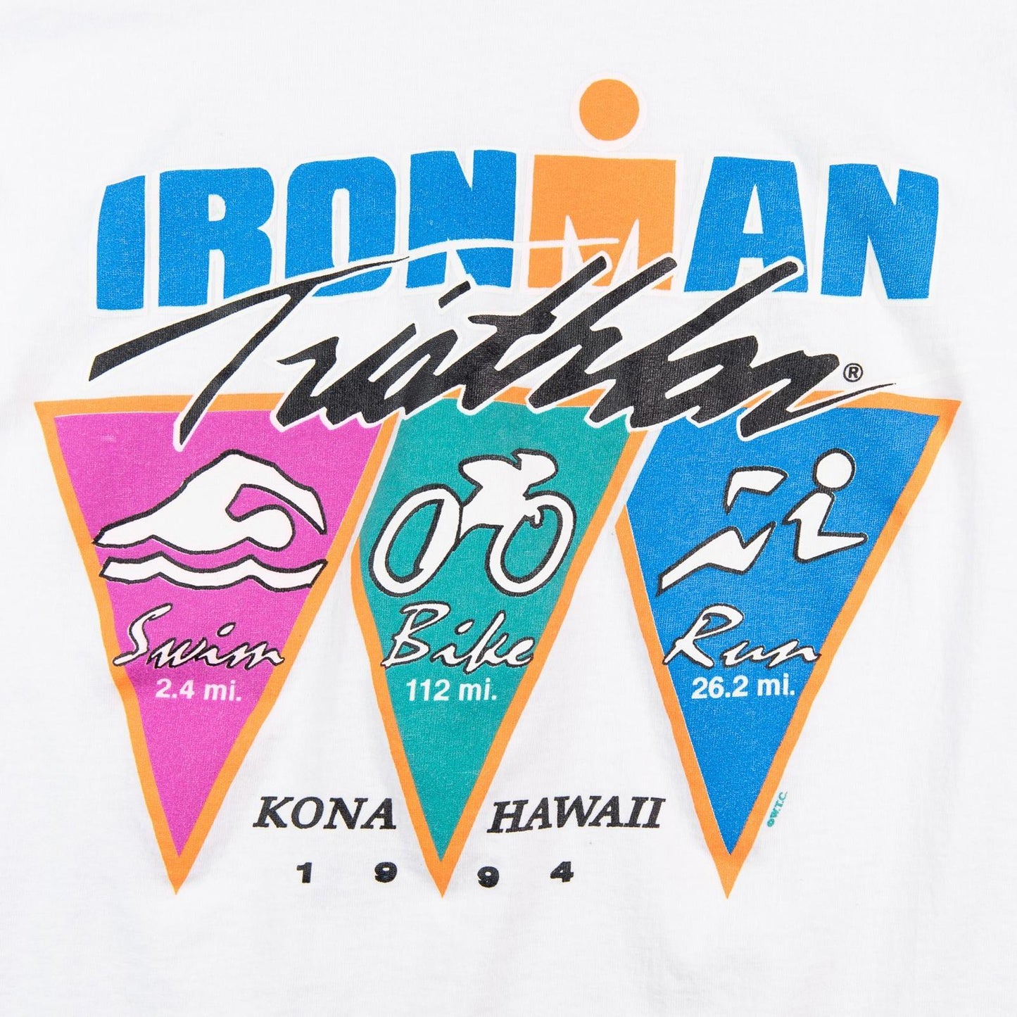 Vintage 1994 Ironman Triathlon Kona Hawaii Graphic T-Shirt Men's Large