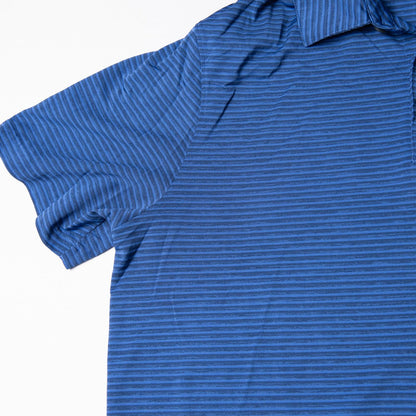 Champion Golf Polo Blue Striped Men's XL