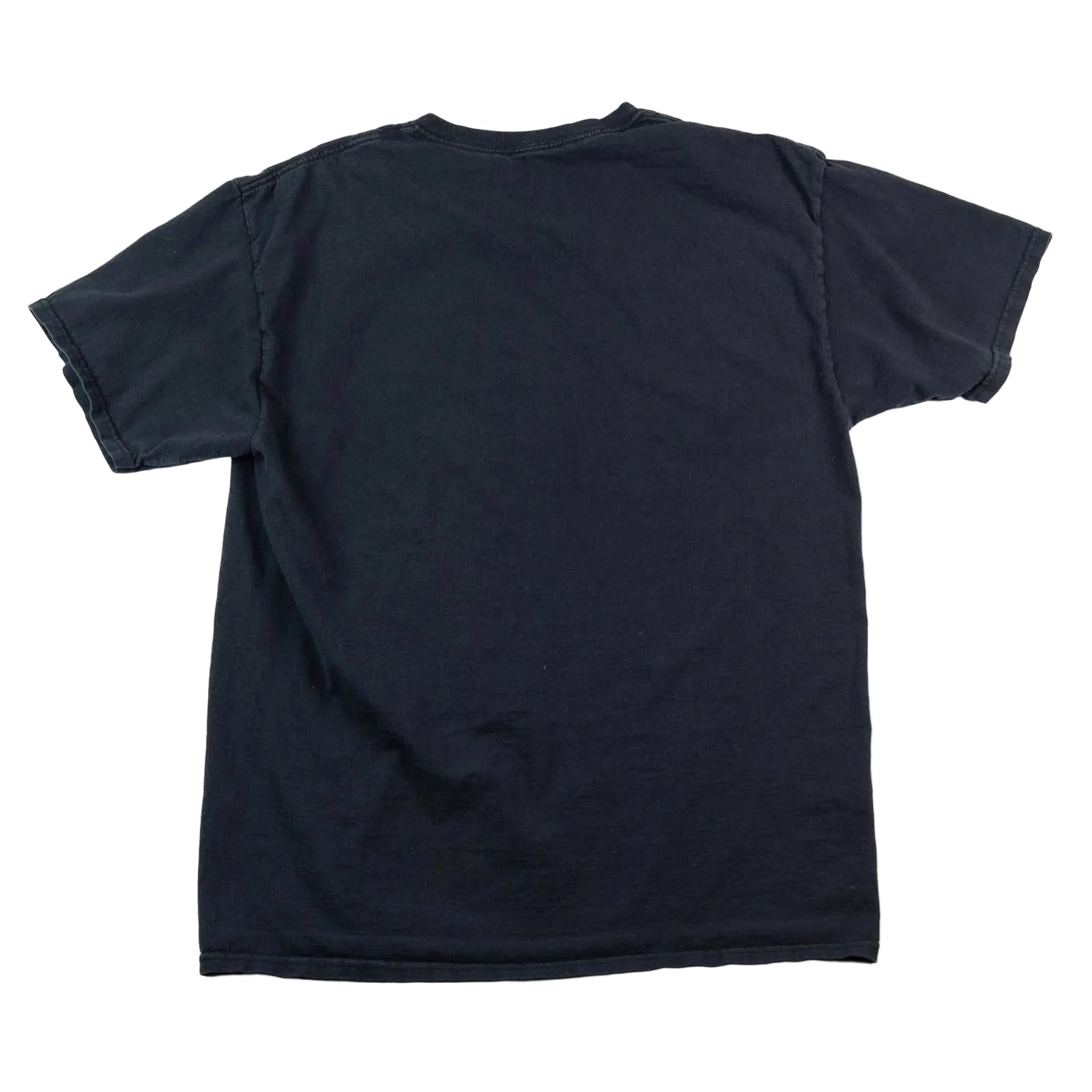 Black t-shirt on a white background