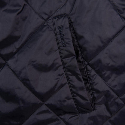 Barbour Finn Gilet Navy Quilted Full Zip Vest Corduroy Collar Men’s Large