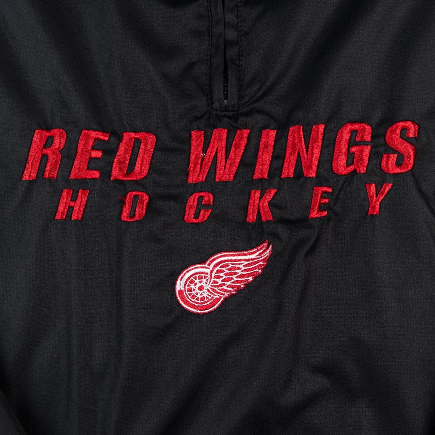 Detroit Red Wings Black NHL Hockey Pullover Windbreaker Jacket Men's Large