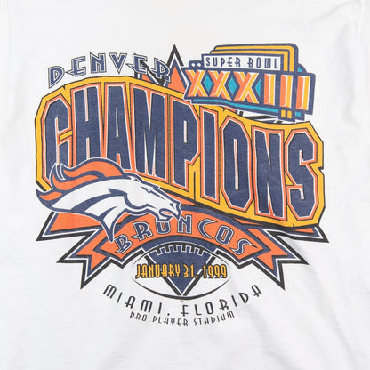 Vintage 1999 Denver Broncos Super Bowl XXXIII T-Shirt Men's Large