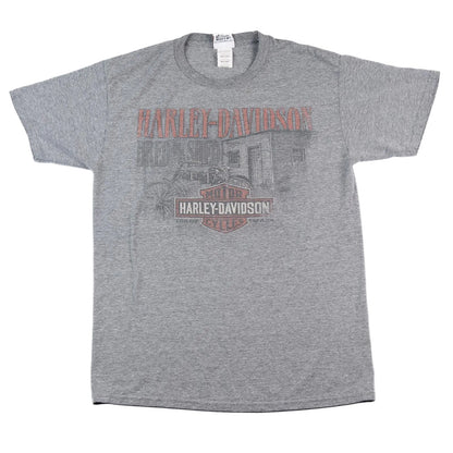 Gray t-shirt with Harley-Davidson logo on a white background