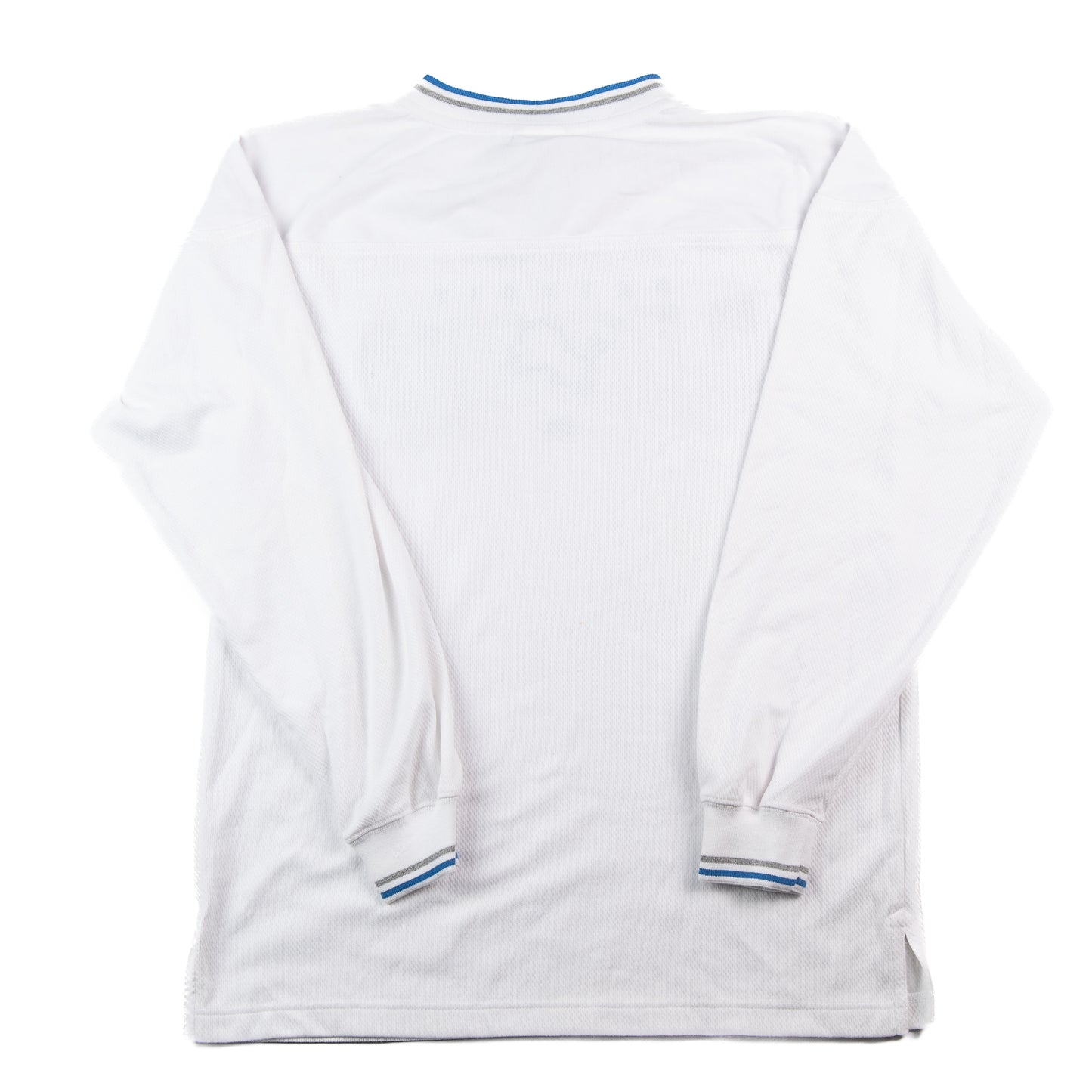 Detroit Lions NFL Long Sleeve Mesh Jersey Style Shirt White Embroidered Logo NWT Men’s Medium