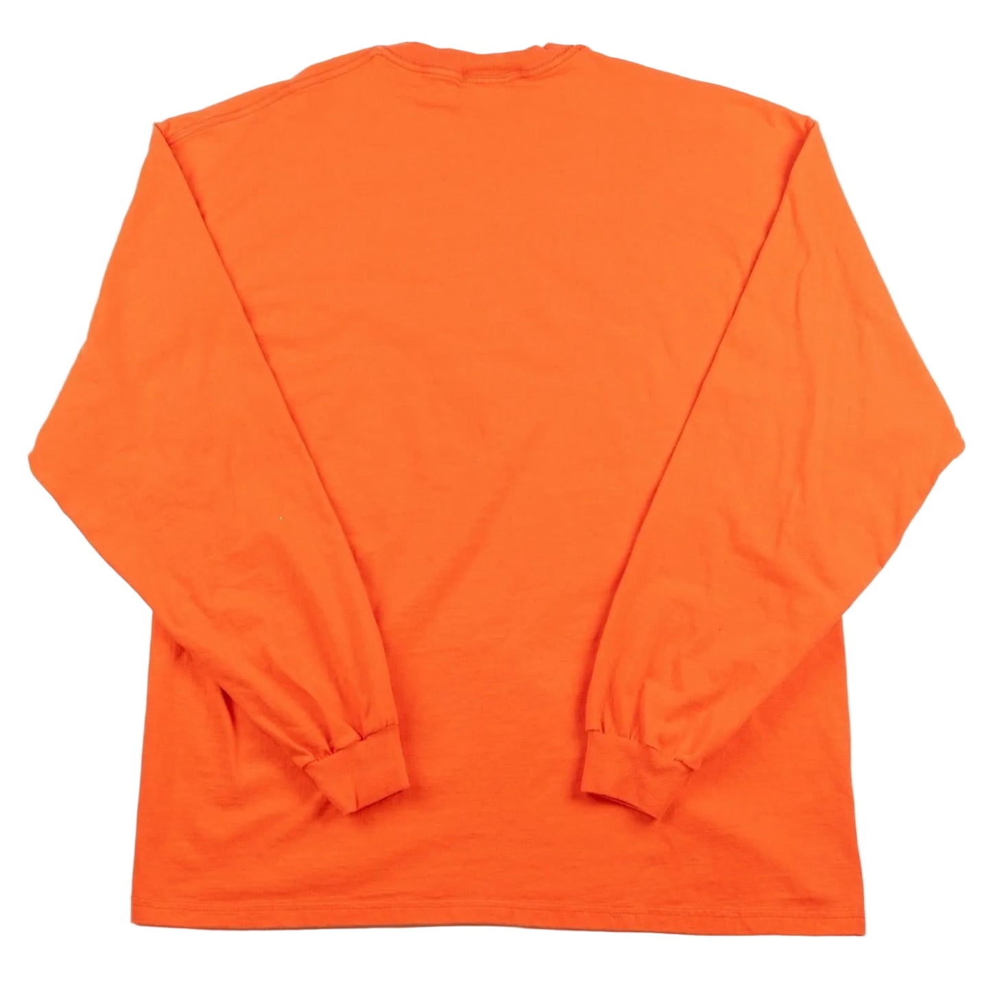 Orange long-sleeve shirt on a white background