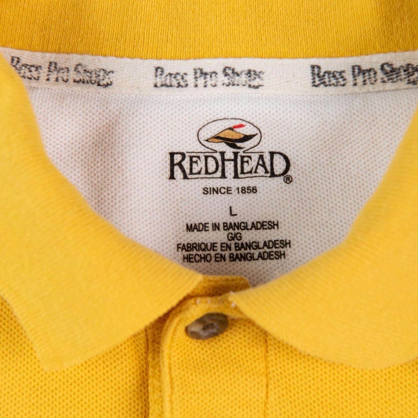 Vintage Y2K RedHead Yellow Striped Colorblock Short Sleeve Polo Shirt Men's Large