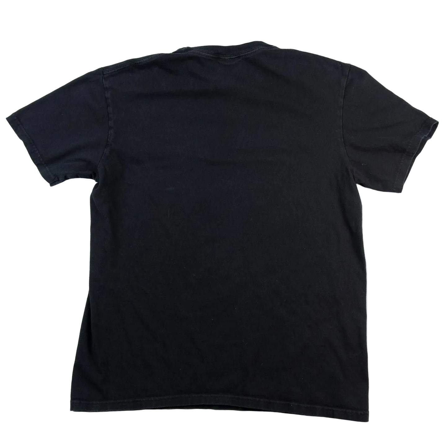 Black t-shirt on a white background