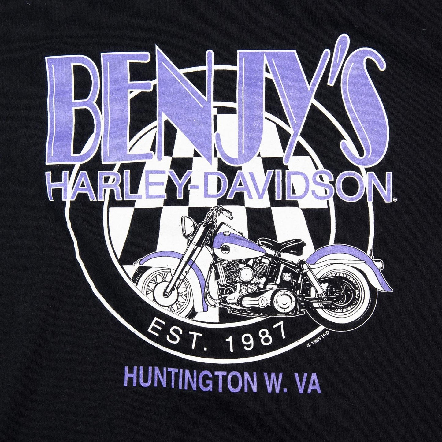 Vintage 1995 Harley Davidson Benjy’s Huntington WV Eagle T-Shirt Men's XXL