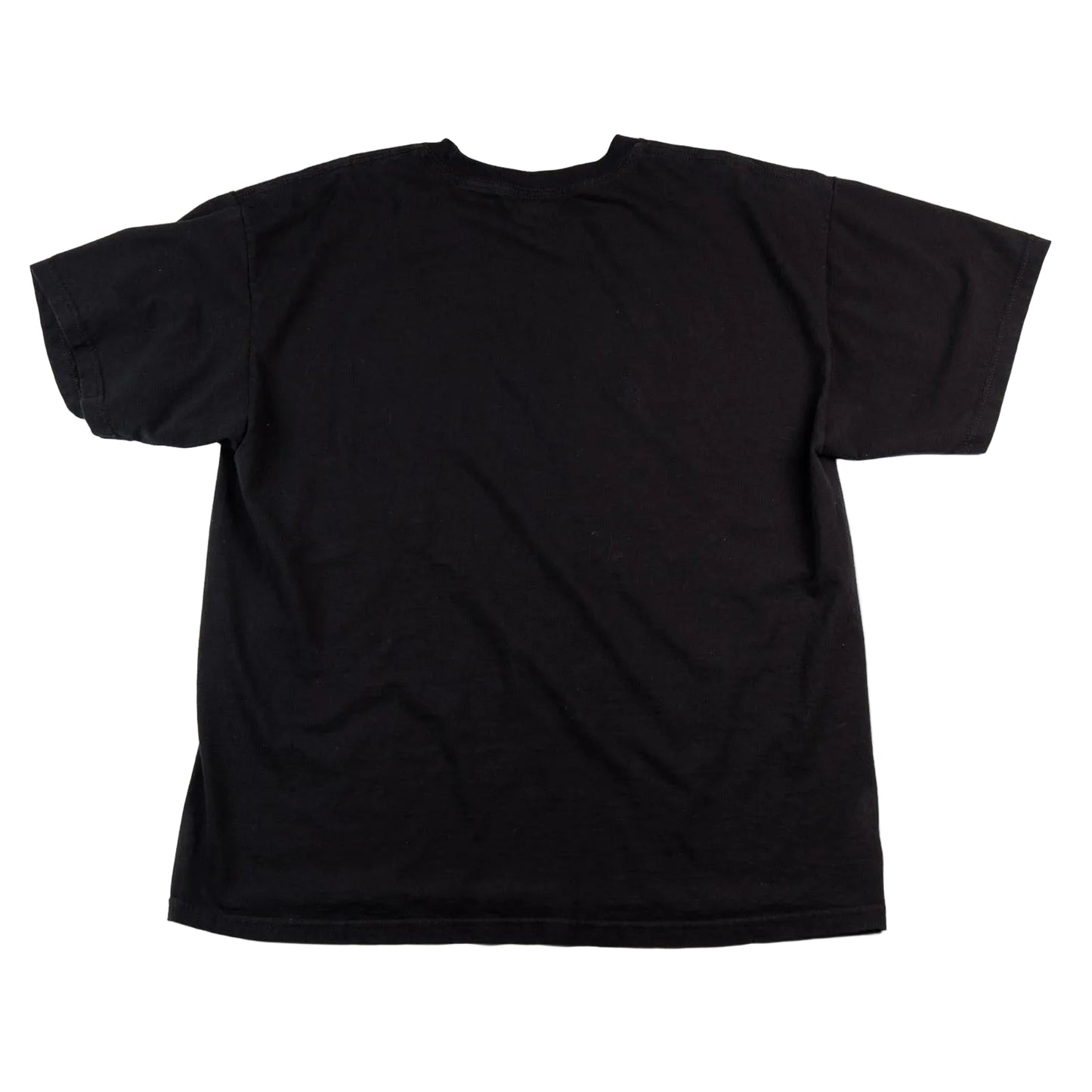 Black t-shirt on a white background