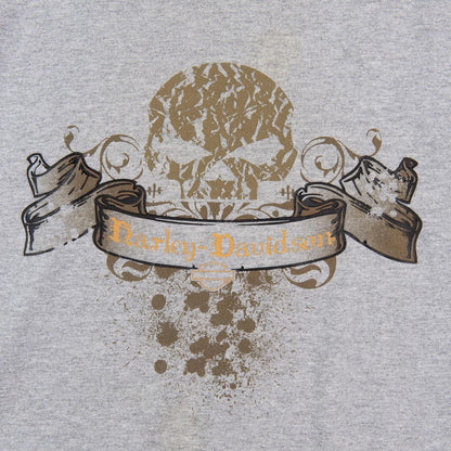 Harley Davidson 2000's Cancun Mexico Skull Biker Graphic T-Shirt Men's XL