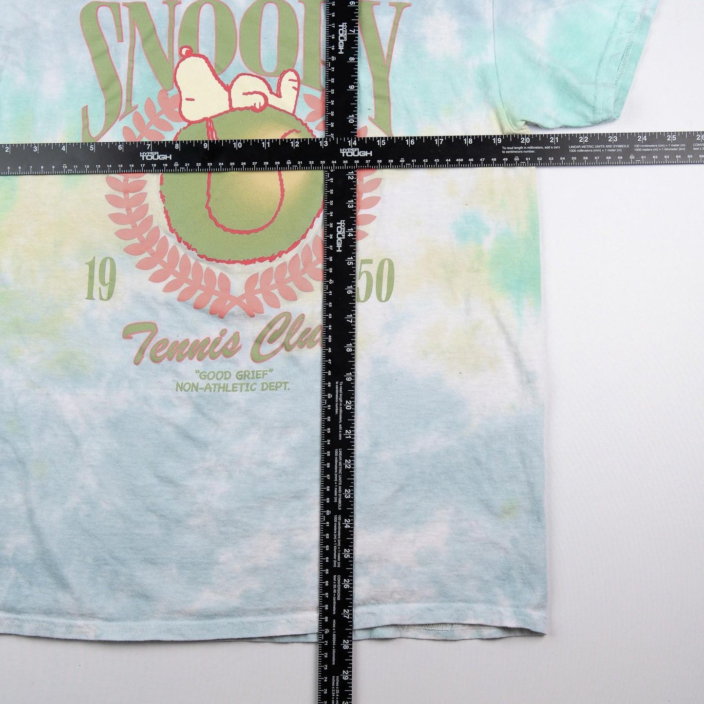 Peanuts Snoopy Tennis Club “Good Grief” Tie-Dye T-Shirt Men’s Large