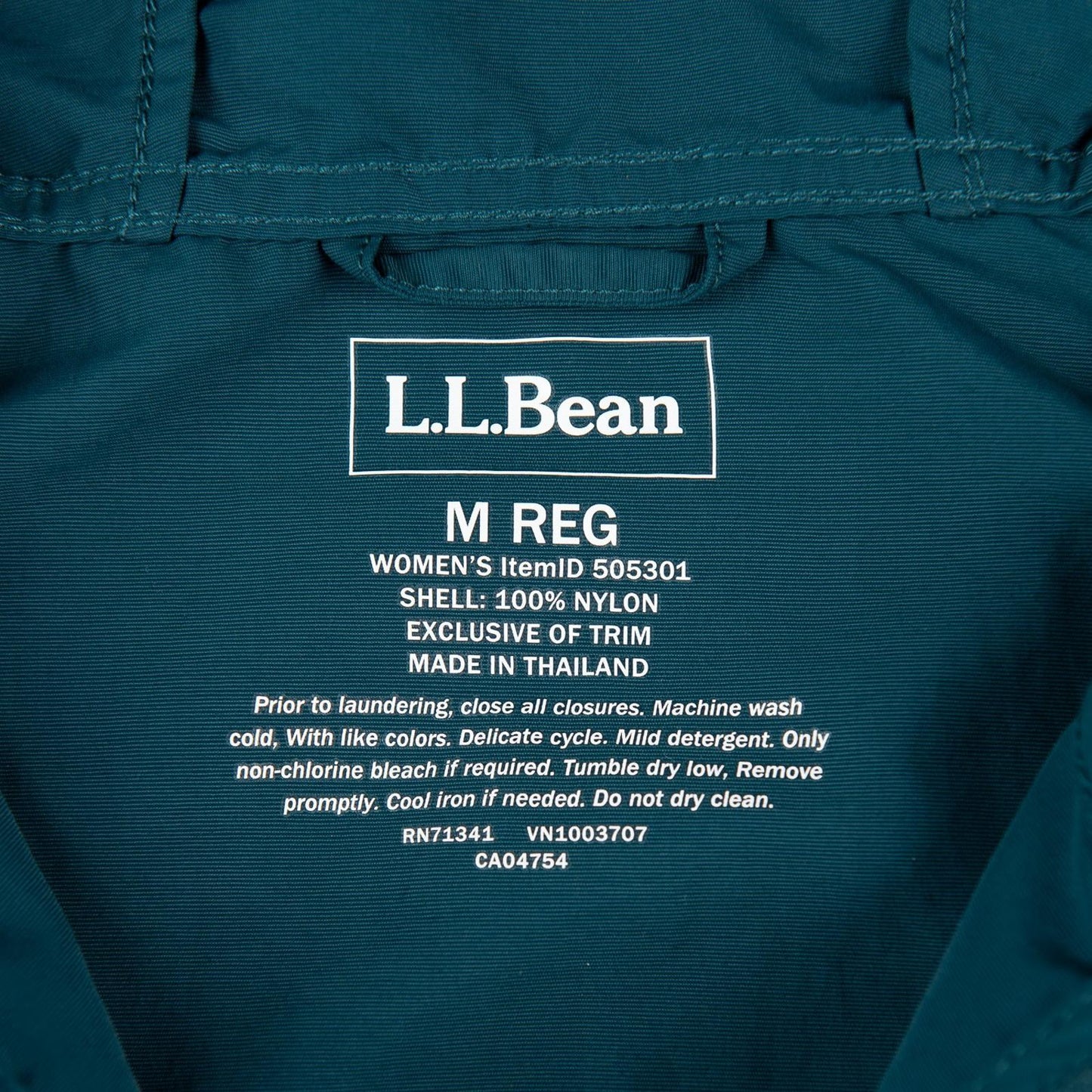 LL Bean Anorak Packable Nylon Hooded Pullover Jacket Women's Medium