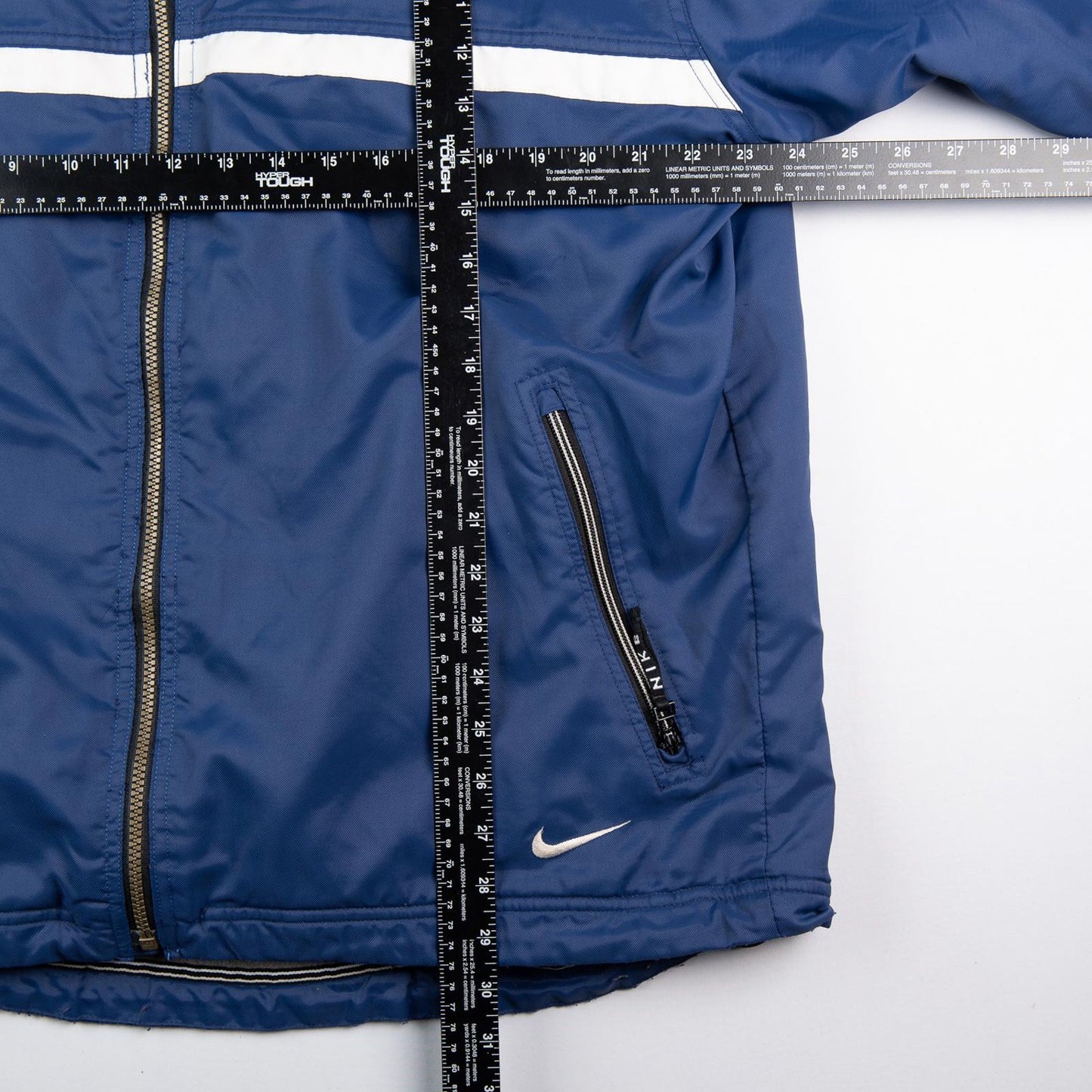 Vintage Y2K Nike Fleece Lined Full Zip Windbreaker Jacket Men's Medium