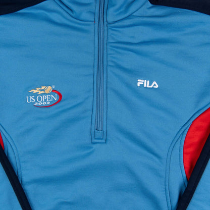Vintage Y2K 2002 FILA US Open Quarter Zip Tennis Jacket Men's Large