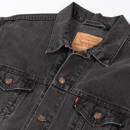 Vintage 1995 Levi’s 527 Trucker Jacket Black Denim Wash 70507-4159 Men's XL