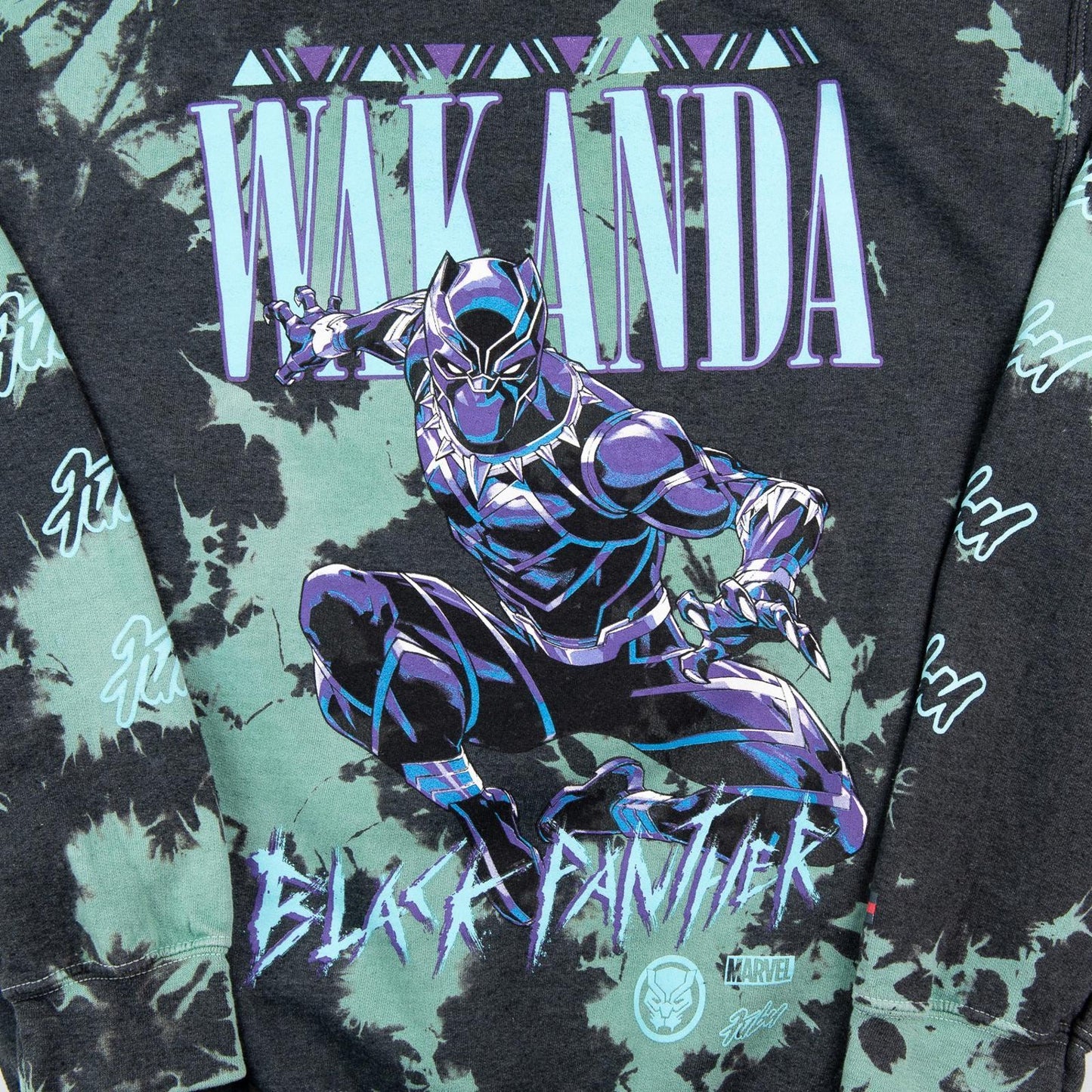 Marvel X FUBU Black Panther Wakanda Tie Dye Graphic Sweatshirt Men's Medium