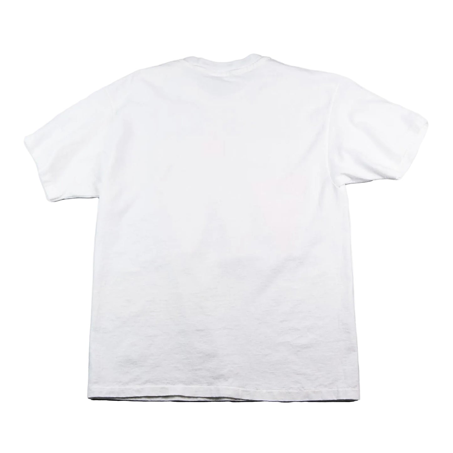 White t-shirt on a light gray background